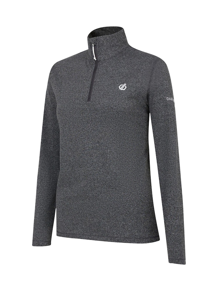 Dare 2b Womens Grey Lowline II Lightweight Core Stretch Midlayer Jumper - Image 2 of 3