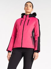 Dare 2b Womens Pink Frenzied Ski Jacket - Image 1 of 6