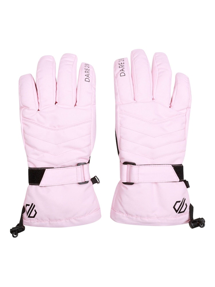 Dare 2b Womens Pink Acute Waterproof Ski Gloves - Image 1 of 4