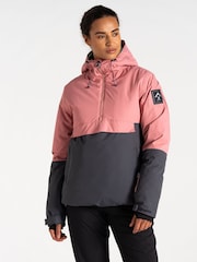 Dare 2b Womens Pink Snowburst Overhead Ski Jacket - Image 1 of 9