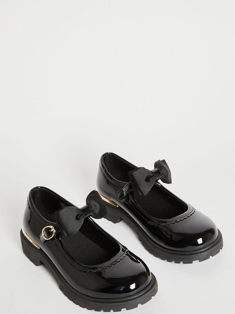 Chaussures d’école Lipsy Metal Clip vernies à lanières - Image 3 of 4