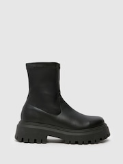 Schuh Amiyah Chunky nogavice Ankle črna gležnjarji - Slika 1 iz 4