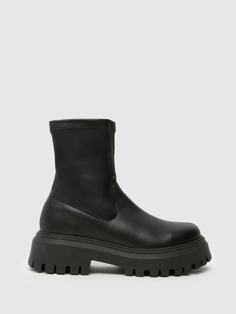 Schuh Amiyah Chunky nogavice Ankle črna gležnjarji - Slika 1 iz 4