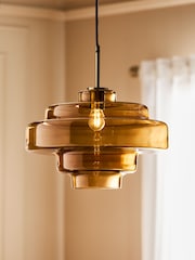 Amber Orange Luca Pendant Ceiling Light - Image 1 of 5