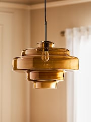Amber Orange Luca Pendant Ceiling Light - Image 2 of 5