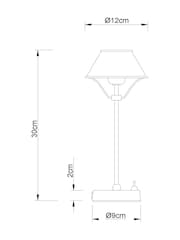 Pink Hector Rechargeable Small Wireless Table Lamp - Image 4 of 8