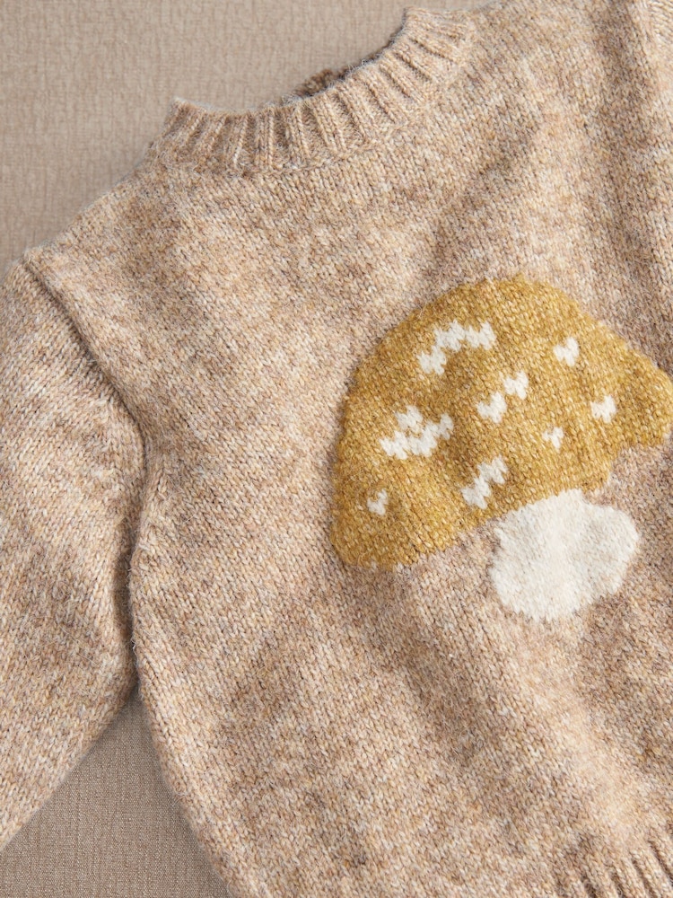 Toadstools Design Buy Mamas & Papas Brown Toadstool Knitted Top & Bottoms Set from the ...