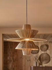 Natural Raffia Easy Fit Ceiling Light - Image 1 of 5