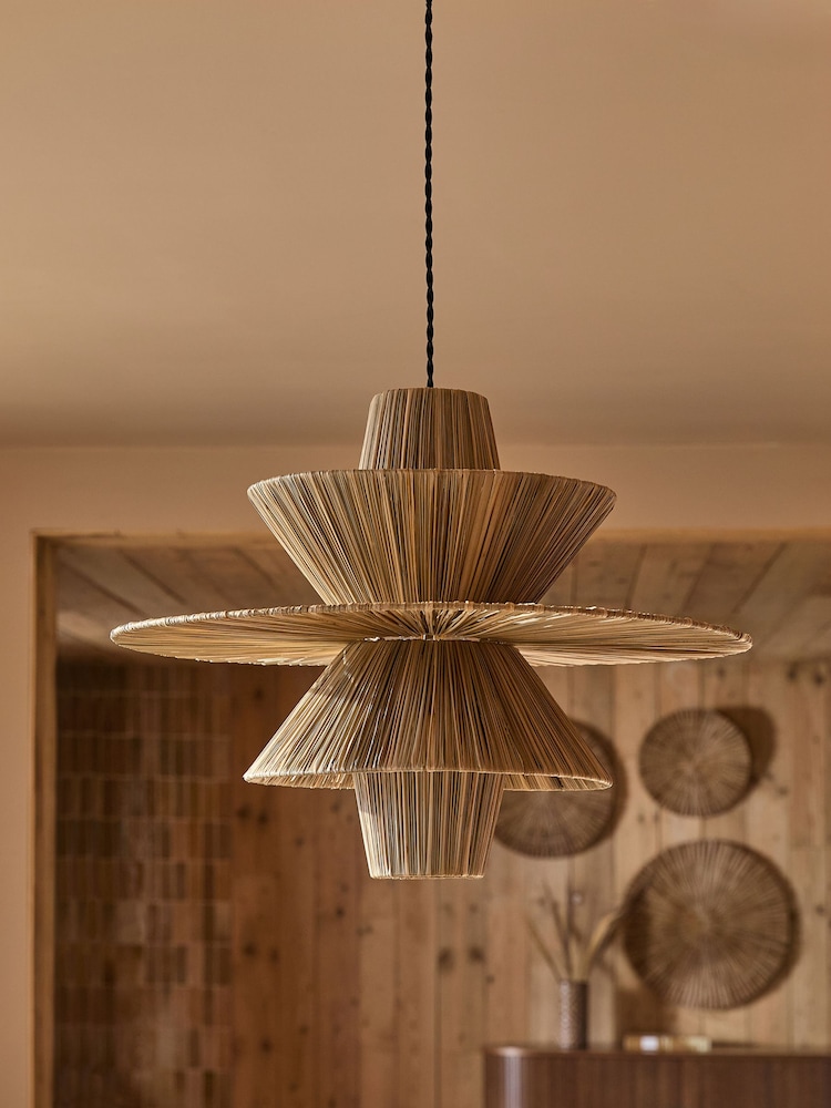 Natural Raffia Easy Fit Ceiling Light - Image 2 of 5
