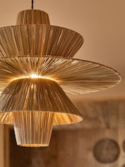 Natural Raffia Easy Fit Ceiling Light - Image 3 of 5