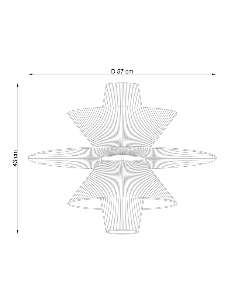 Natural Raffia Easy Fit Ceiling Light - Image 5 of 5