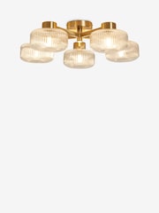 Brass Lexington 5 Light Flush Fitting Ceiling Light - Image 5 of 5