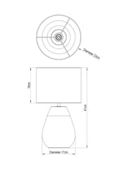 Light Grey Kit Touch Table Lamp - Image 5 of 5