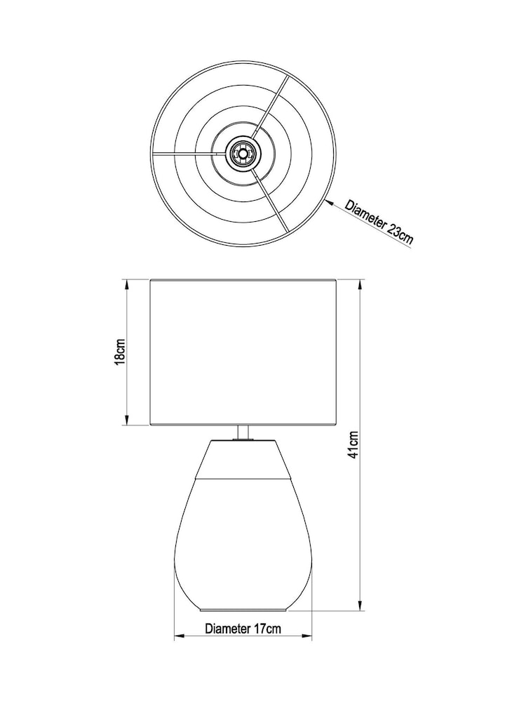Light Grey Kit Touch Table Lamp - Image 5 of 5