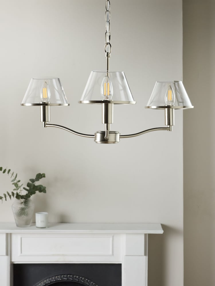 Brushed Chrome Stroud 3 Light Flush Fitting - Image 2 of 5