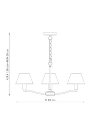 Brushed Chrome Stroud 3 Light Flush Fitting - Image 5 of 5