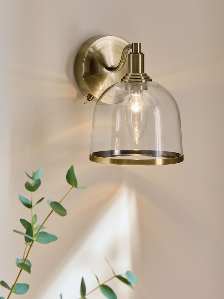 Brass Gloucester Rechargeable Wireless Wall Light - Image 1 of 8