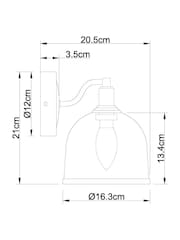 Brass Gloucester Rechargeable Wireless Wall Light - Image 5 of 8