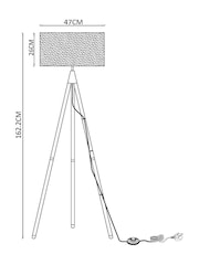 Natural Clifton Tripod Floor Lamp - Image 5 of 5