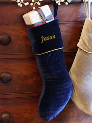 Personalised Velvet Christmas Stocking by Dibor - Image 1 of 4