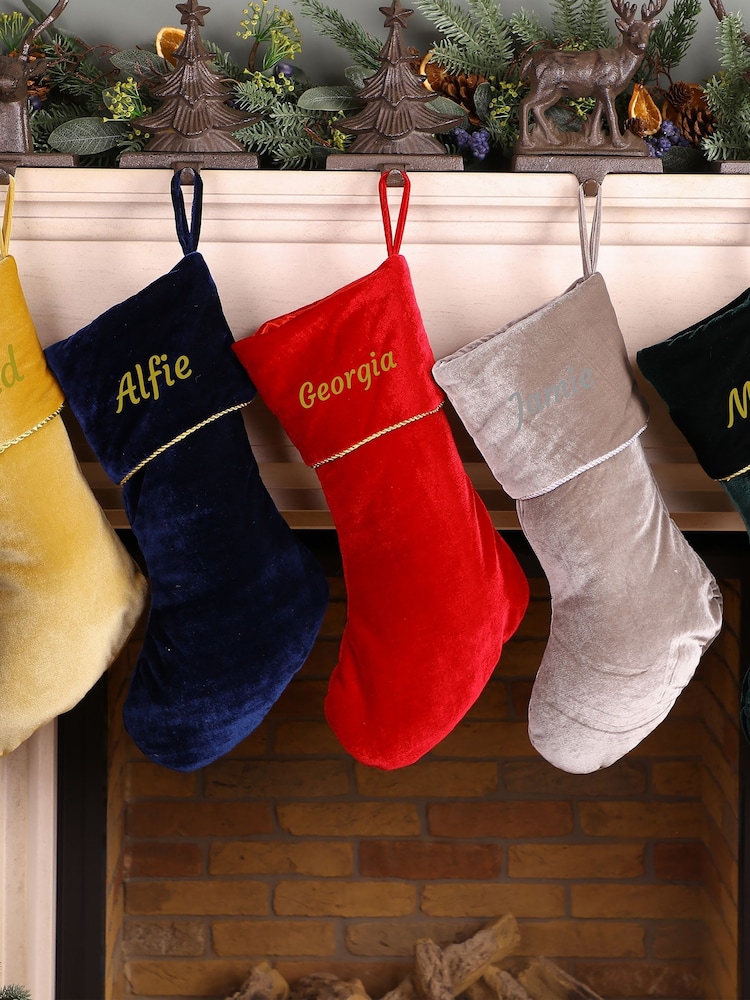 Personalised Velvet Christmas Stocking by Dibor - Image 4 of 4