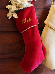 Personalised Velvet Christmas Stocking by Dibor - Image 1 of 4