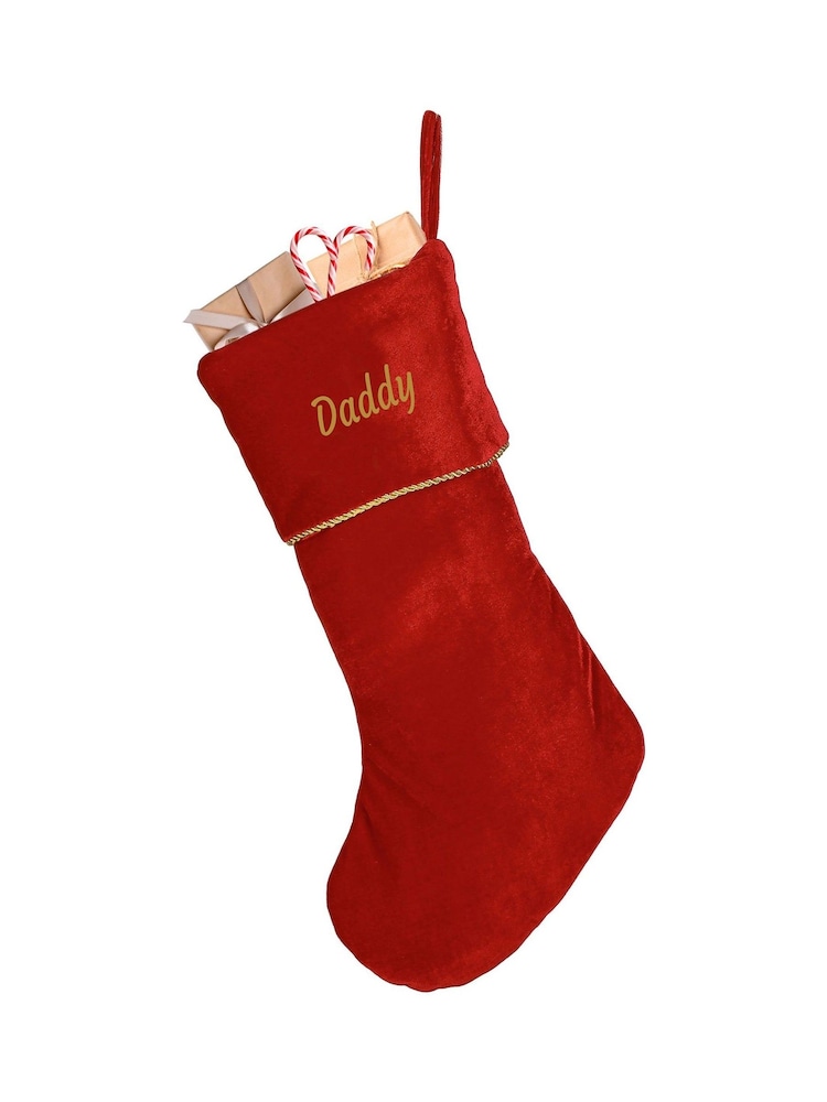 Personalised Velvet Christmas Stocking by Dibor - Image 4 of 4 Personalised Velvet Christmas Stocking by Dibor - Image 4 of 4