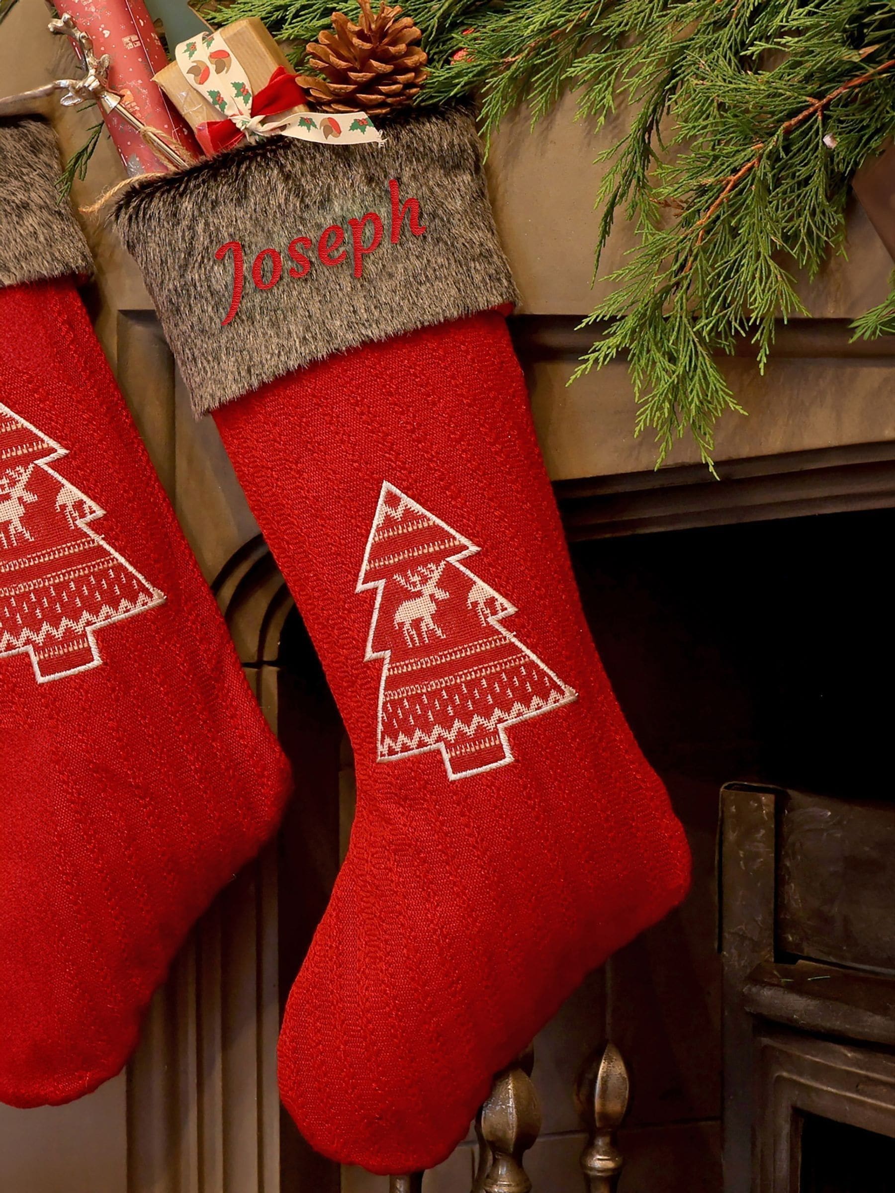 Nordic Tree Christmas Stocking Dibor - Image 3