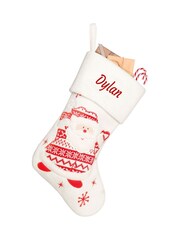 Personalised Santa Claus Character White Christmas Stockings by Dibor - Image 4 of 4