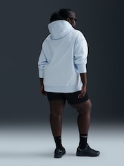Nike Light Blue Tint Curve Sportswear Phoenix Fleece Oversized Pullover Hoodie - Image 2 of 6