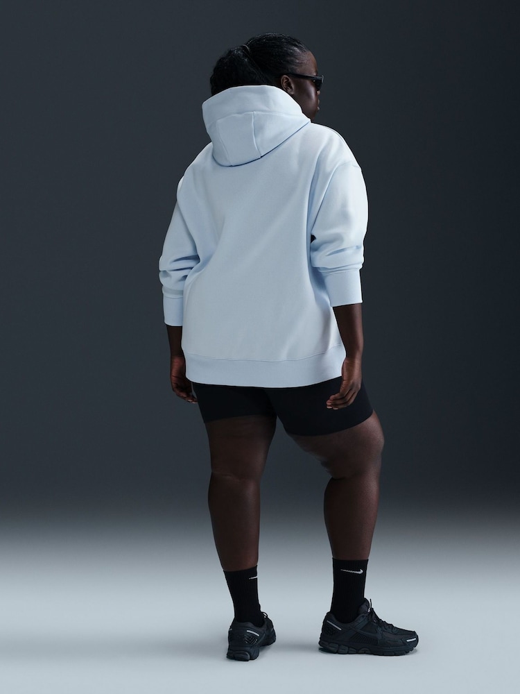 Nike Light Blue Tint Curve Sportswear Phoenix Fleece Oversized Pullover Hoodie - Image 2 of 6