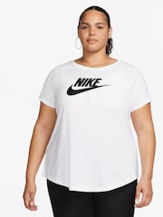 Nike White Curve Sportswear Essentials Logo T-Shirt - Image 1 of 4