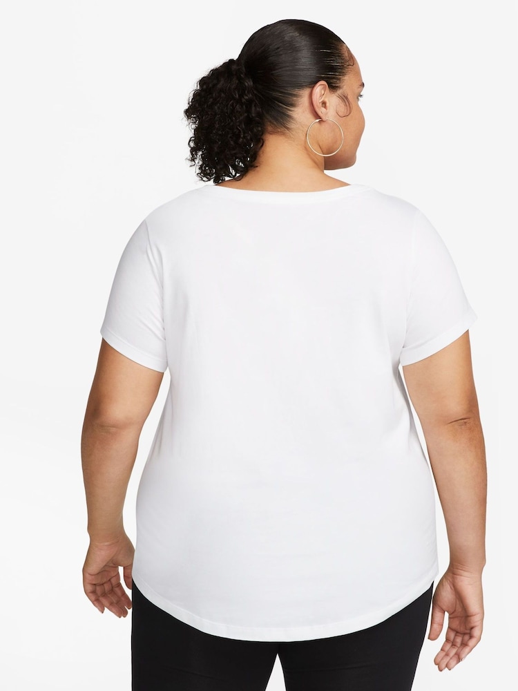 Nike White Curve Sportswear Essentials Logo T-Shirt - Image 2 of 4