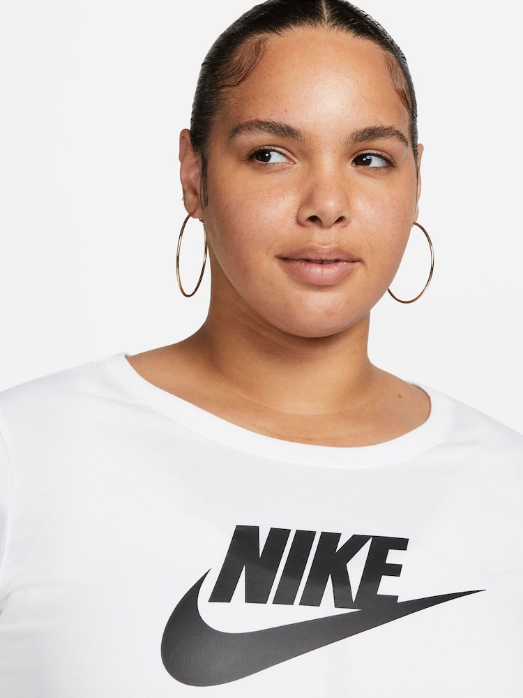 Nike White Curve Sportswear Essentials Logo T-Shirt - Image 4 of 4
