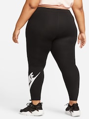 Nike Black Curve Sportswear Classics High-Waisted Graphic Leggings - Image 2 of 4