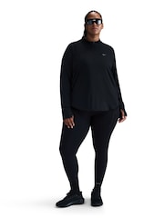 Nike Black Swift Dri-FIT UV 1/2 Zip Running Top - Image 1 of 10