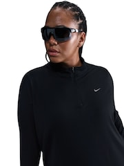 Nike Black Swift Dri-FIT UV 1/2 Zip Running Top - Image 3 of 10
