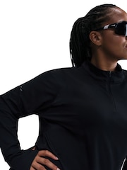 Nike Black Swift Dri-FIT UV 1/2 Zip Running Top - Image 5 of 10