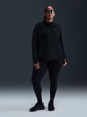 Nike Black Swift Dri-FIT UV 1/2 Zip Running Top - Image 6 of 10