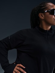 Nike Black Swift Dri-FIT UV 1/2 Zip Running Top - Image 7 of 10