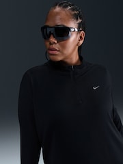 Nike Black Swift Dri-FIT UV 1/2 Zip Running Top - Image 9 of 10