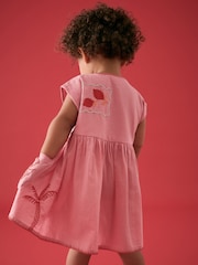 Pink Button Through Summer Dress (3mths-10yrs) - Image 3 of 11