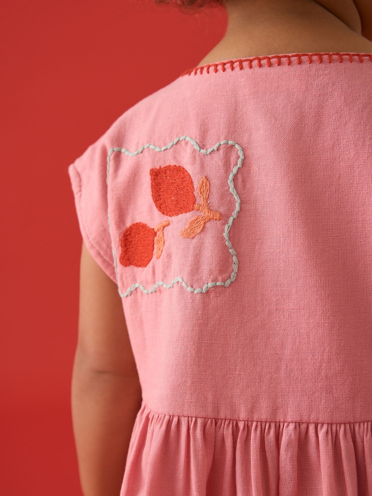 Pink Button Through Summer Dress (3mths-10yrs) - Image 6 of 11