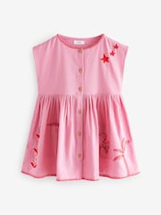 Pink Button Through Summer Dress (3mths-10yrs) - Image 7 of 11