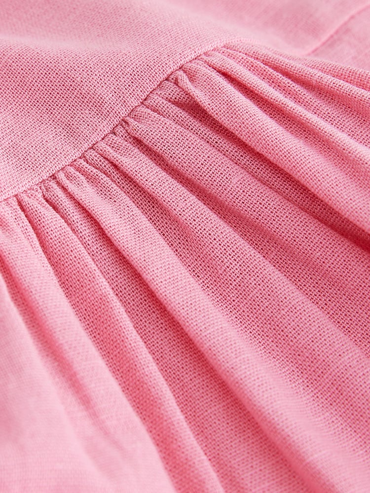 Pink Button Through Summer Dress (3mths-10yrs) - Image 9 of 11