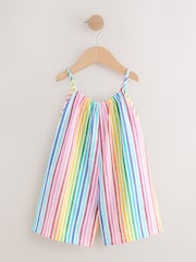 Rainbow Stripe 100% Cotton Playsuit (3mths-10yrs) - Image 2 of 4
