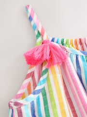 Rainbow Stripe 100% Cotton Playsuit (3mths-10yrs) - Image 4 of 4