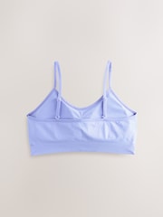 Pink/Lilac Seam Free Strappy Crop Tops 2 Pack with Removable Lightly Padded Cups (7-16yrs) - Image 3 of 6