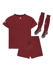 Puma Burgundy Red Kids Boys Manchester City 24/25 Third Minikit - Image 4 of 7