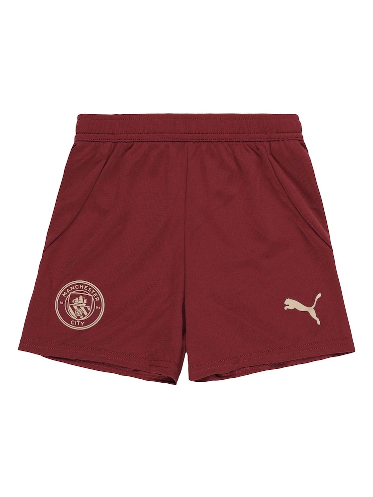 Puma Burgundy Red Kids Boys Manchester City 24/25 Third Minikit - Image 7 of 7